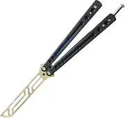 Uxcellmo Folding Stainless Steel Flip Player G10 Handle Bearings Blunt Practice Training Tool