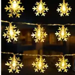 【北熊の天空】雪花燈 3米 燈串 LED造型燈串 聖誕燈 裝飾燈 氣氛燈 拍照道具(雪花燈串 聖誕燈串 星星燈)