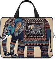 Laptop Case Sleeve Shockproof Computer Carrying Bag Aztec Elephant Laptop Bag Tote Lightweight Notebook Case Cover Traveling Briefcase Handle Bags for Travel Business 13inch, Aztec Elephant, 13inch