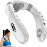 [Nkmujil] Neck Cooler Fan, Wearable Rechargeable Fan, Adjustable Bladeless Cooler Fan, Battery Operated Neck Fan, Portable Neck Cooler, Travel Neck Fan, Home Neck Cooling Fan For Travel, Home