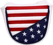 USA Stars and Stripes Magnetic Closure Golf Mallet Putter Head Cover for Odyssey Scotty Cameron Golf Builder