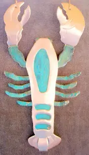 LOBSTER Copper Verdigris Christmas Ornament Handcrafted Arizona Southwest Beach