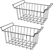 Freezer Wire Storage Organizer Baskets, Chest Freezer Organizer Bins, Deep Freezer Basket Storage Rack Bins, Refrigerator Bins with Handles for Organization 16.3"(L) x 9.6"(W) x 7.9"(H)