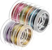 1 Set Durable Metal Wire Beading Crafting Wire for Jewelry Making Thickness Mixed Color for Necklaces Earrings Hair Ornaments Projects