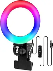 Portable Led Selfie Light, Rotatable Recording Light, Selfie Light with Phone Clip, Adjustable Selfie Light with Phone Cli Best Portable Ring Light for Selfies and Video Calls