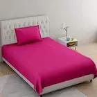 RAASO Cotton 210 TC Plain Single Bedsheet with 1 Pillow Cover Bedsheet for Singl