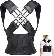 Adjustable Back Posture Belt Office Home Gym Unisex - Back Straightener Posture Corrector, Shoulder Brace Posture, Scoliosis Lower Back Brace From Neck, Back, And Shoulder (XX-Large)