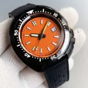 PVD Case 200M Dive Orange 44mm NH35 Automatic Watch Men C3 Lume Hand Sapphire