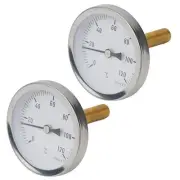 Stainless Steel 63mm Thermometer for Accurate Temperature Measurement Set of 2
