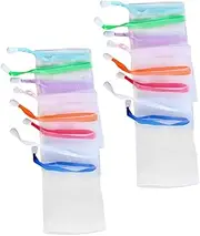 Beatifufu 30pcs Soap Exfoliating Soap Net for Handmade Foaming Saver Comfortable Rope for Easy Hanging Random Color