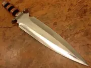 Custom Handmade D2 Steel Dagger Knife” Buffalo Horn Handle with Sheath #knifes