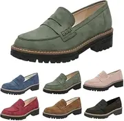 [Generic] Casual Womens Loafers Shoes Platform Chunky Penny Loafer Women's Slip-on Loafers Comfort Business Work Shoes Chic