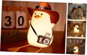 Duck Night Light for Kids, Cute Benson Ducks Gifts, Squishy Touch Cowboy Duck