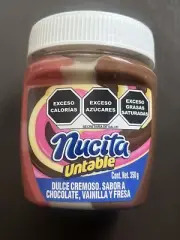 1 NUCITA UNTABLE TRI SABOR/350G/ STRAWBERRY VANILLA CHOCOLATE SPREAD 12.3OZ