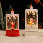 Christmas Snow Globe, Snow Globe Lantern Candle Shaped Santa Clause Or Snowman