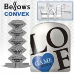 「送280ML潤滑液」日本原裝進口KMP．LOVE GAME BELLOWS 伸縮式凸點快感飛機杯-CONVEX (破盤