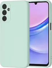 [Meliya] Case for Samsung Galaxy A15 5G, Stylish Liquid Silicone Slim Full-Body Protective Cover for Samsung Galaxy A15 5G Case (Light Cyan)