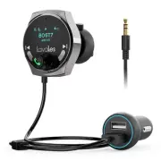 Car Bluetooth Aux Receiver, [ Enhanced Mic & LED Display &Noise Cancellation]...