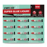 CYAFIXED Super Glue Liquid, All-Purpose Superglue 3G(12 Tubes), Cyanoacrylate...