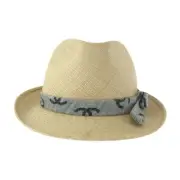 CHANEL COCO Mark Straw hat straw hat Beige gray straw CC