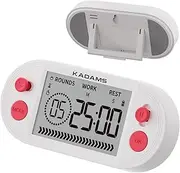 KADAMS Pomodoro Timer for Productivity Interval Countdown for Study Exams Gym Workouts Exercise HIIT Tabata -Magnets, Stand (Red)