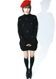 [Lazy Oaf] Black Fur Bear Sweatshirt