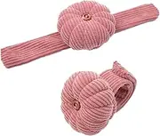 Wrist Pin Cushion - 2.56in Sewing Needle Cushion | Brownish Red, Pink, Ginger Yellow, Orange Red, Dark Red Holder Pincushions | Elastic Band Pumpkin Pincushion for Easy Sewing and Needle Organization