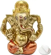 BangBangDa 3.5" H Hindu God Ganapathi Fengshui Ganesh Figurine Good Luck Buddha Indian Lord Ganesha Statues Diwali Gifts Puja Product Home Decors Yoga Meditation(Antique Copper)