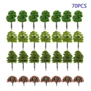 70pcs.Model Trees 1:75/1:100 HO Z TT Scale Layout Train Garden Park Buildings