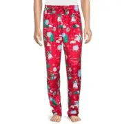 Men's Winter Holiday Sleep Pants: SNOWBALL-2X (44/46)-NEW
