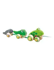 [Hape] Pull-Along Frog Family Toy