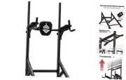 Power Tower Pull Up Dip Station Assistive Trainer Multi-Function Home Black-02