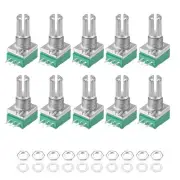 20K Ohm Variable Resistors Single Rotary Carbon Film Taper Potentiometer, 10pcs