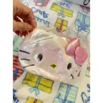 全新 正版 麗嬰國際代理 SANRIO HELLO KITTY亮片 寶石 系列臉型 化妝包 收納包 小物包