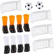 HOOTNEE 1 Set Mini Toy Football Tabletop Soccer Game Mat Football Table Game Table Football Games Table Football Funny Game Soccer Game Table Foosball Tabletop Plastic