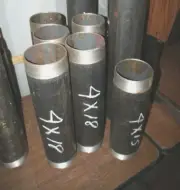 RED JACKET 4" NPT M/M Coated Iron Riser Pipe Nipples 18" or 24" Length