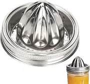 Hand Juicer Jar Lid - Reusable Citrus Reamer Stainless Steel Juicer Lid - Lemon Juice Squeezer Leak-Proof Bottle Cap for Kitchen