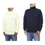 Polo Ralph Lauren Men's Cotton Cable-Knit Turtleneck Sweater with Pony