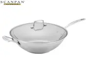 Scanpan 32Cm Stainless Steel Impact Covered Wok W/ Lid