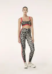 HIGHGATE FULL LENGTH LEGGING IN LEOPARD & STRAWBERRY, 2XS