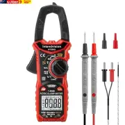 AC/DC Digital Clamp Meter T-RMS 6000 Counts, Multimeter Voltage Tester Auto-Rang