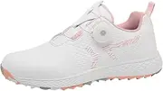 [JiuQing] Women's Golf Shoes Waterproof Spikeless Fashion Trainers Quick Closing Anti Slip Comfortable
