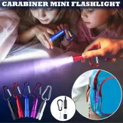 Mini Torch Carabiner Clip Keyring Bright LED Emergency Camping Night Light Gift
