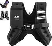 BIBIVENTA Weighted Vest for Women & Men, 8lb/12lb/16lb/20lb Body Weight Vest with Touchscreen Phone Holder & Reflective Stripe, Workout Equipment for Weight Loss, Fitness, Walking, Running, Cardio