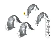 A New MINI F56 F57 Cabrio Cover Wheel Housing Rear Right 51717290794