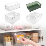 Storage Box Fridge Box With Handles Versatile Wardrobe Accessories Clear