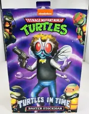 TEENAGE MUTANT NINJA TURTLES IN TIME BAXTER STOCKMAN ACTION FIGURE NECA 2021 MIB