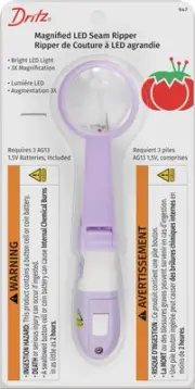 Dritz Magnified LED Seam Ripper, Purple