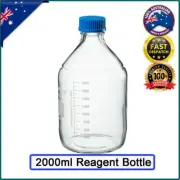 2000ML GLASS REAGENT MEDIA BOTTLE 2L | BOROSILICATE LABCO | 3mm | GL45 BLUE CAP