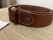 J. Crew Men's Classic Brown Leather Belt Size 34